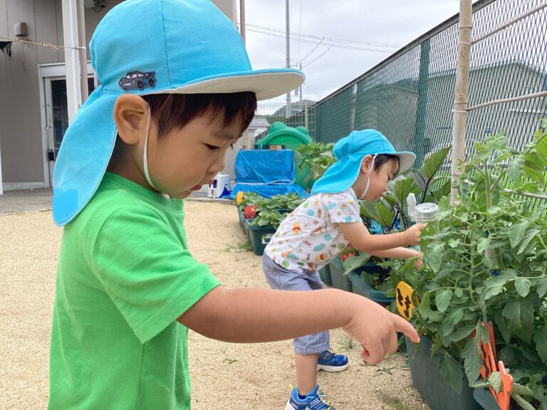 ３歳児　にじチーム　「おおきくなーれ！！②」